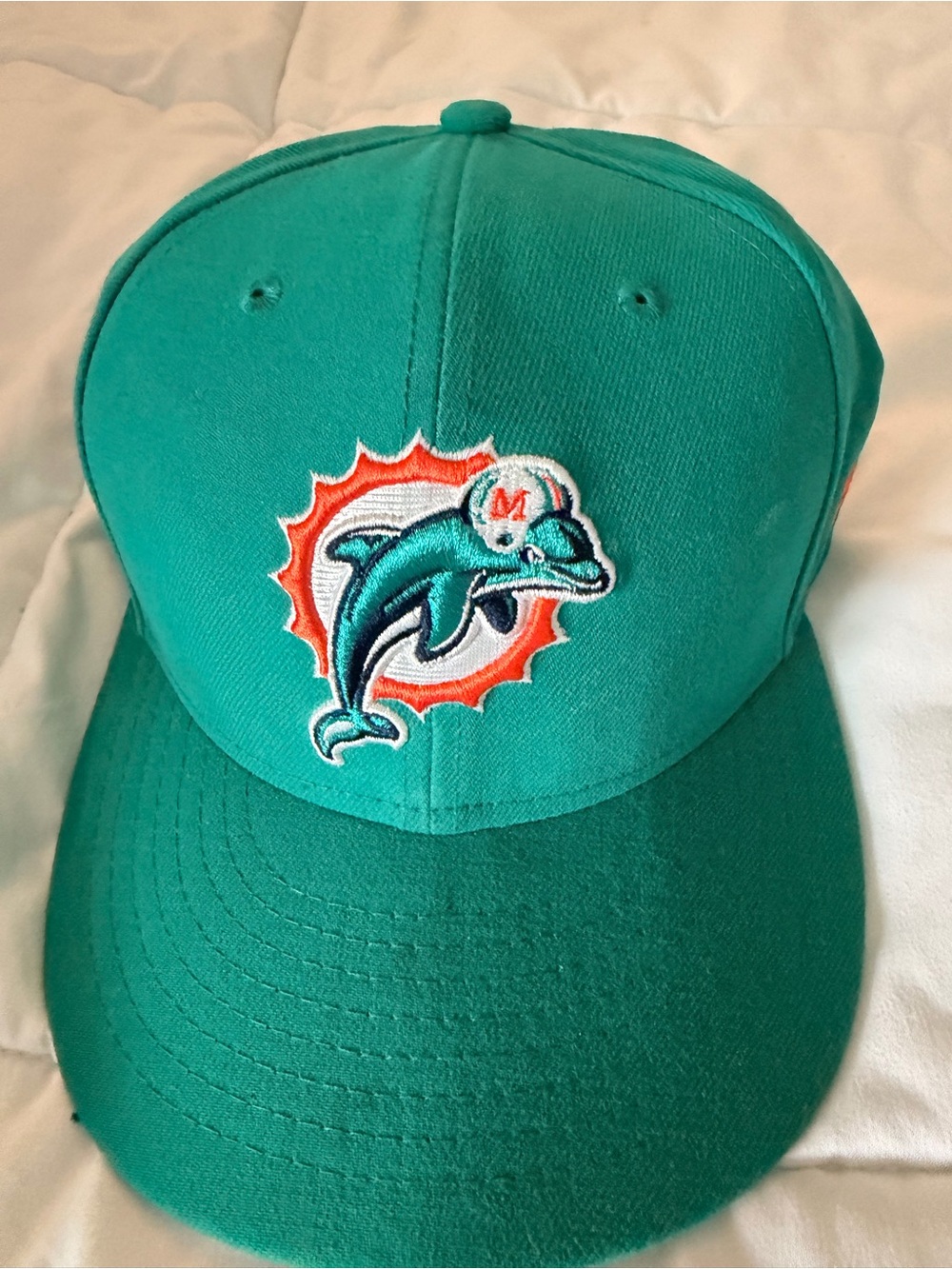 New Era Teal Miami Dolphins Cap with Orange & White Logo